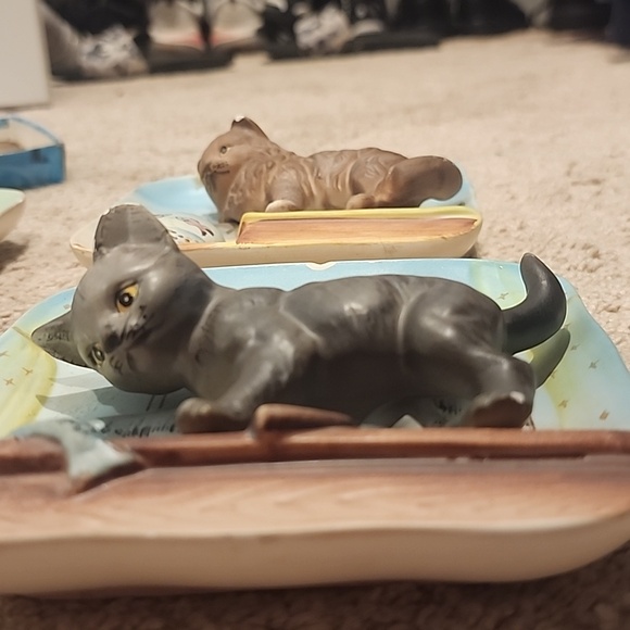 Vintage 1950's Wall Art. 3d Kittens At Play Brand Napco - Picture 11 of 14